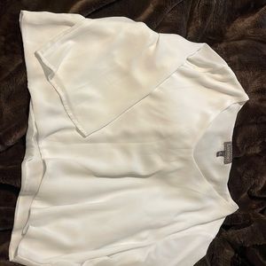 white, v-neck blouse